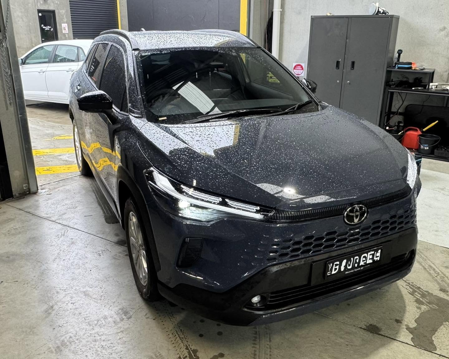 Toyota SUV at the SpeedSafe Sunshine workshop for professional dash cam installation